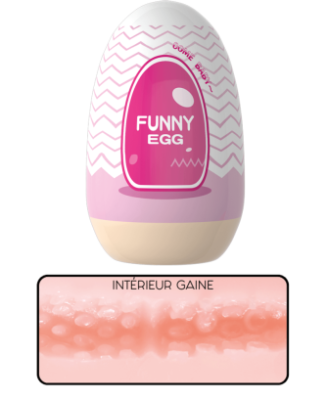 Gaine Masturbatrice Réutilisable FUNNY EGG – Design Réaliste Vagin lèvres épaisses